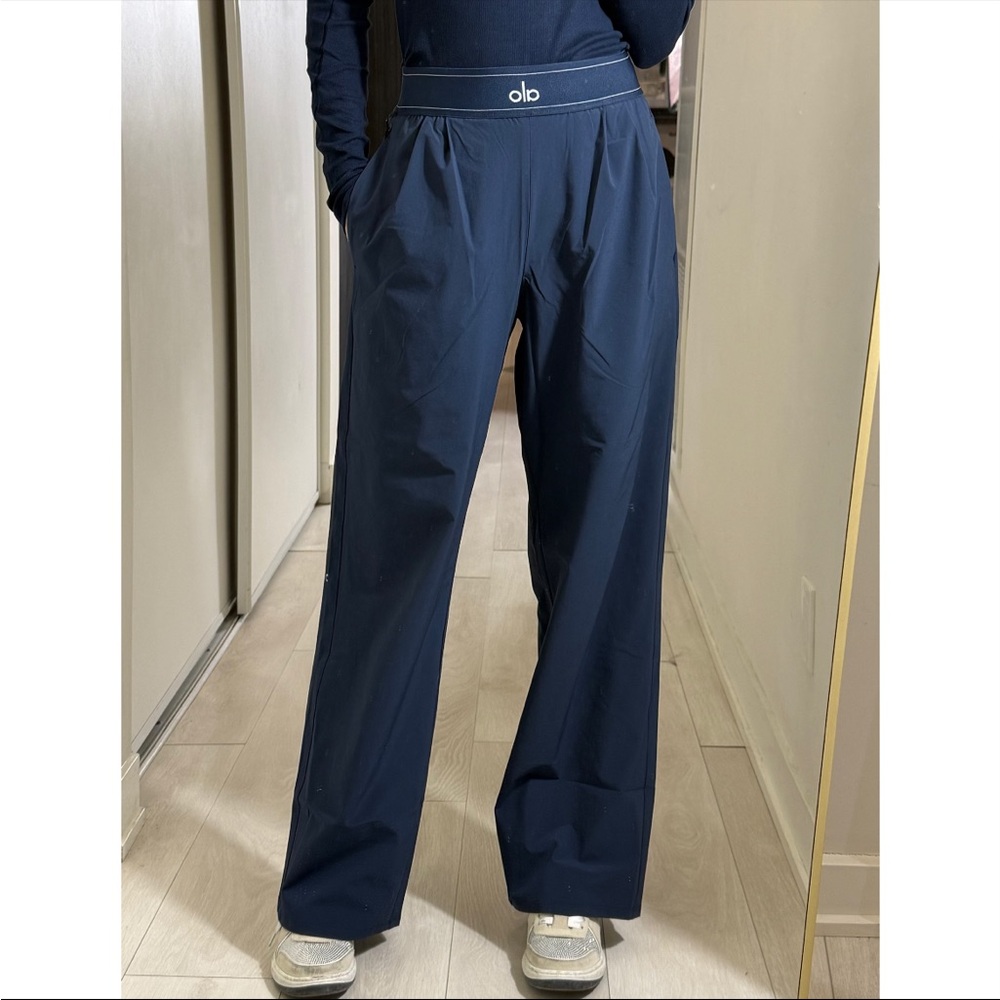 ALO Yoga Navy Wide-Leg Athletic Pants